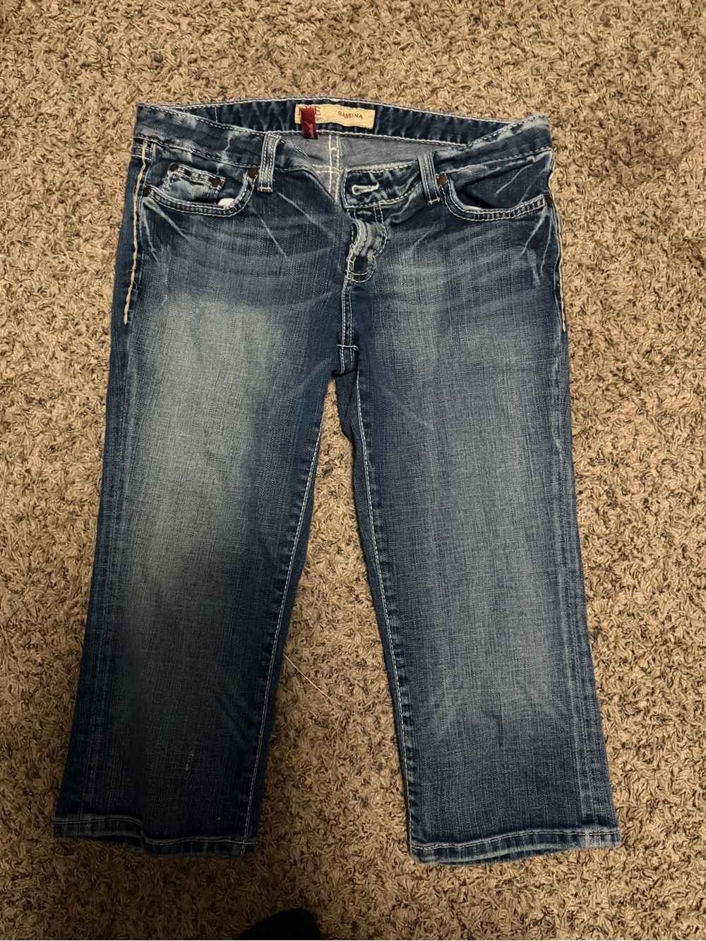 Bke Women's Indigo Cropped capris size 29
